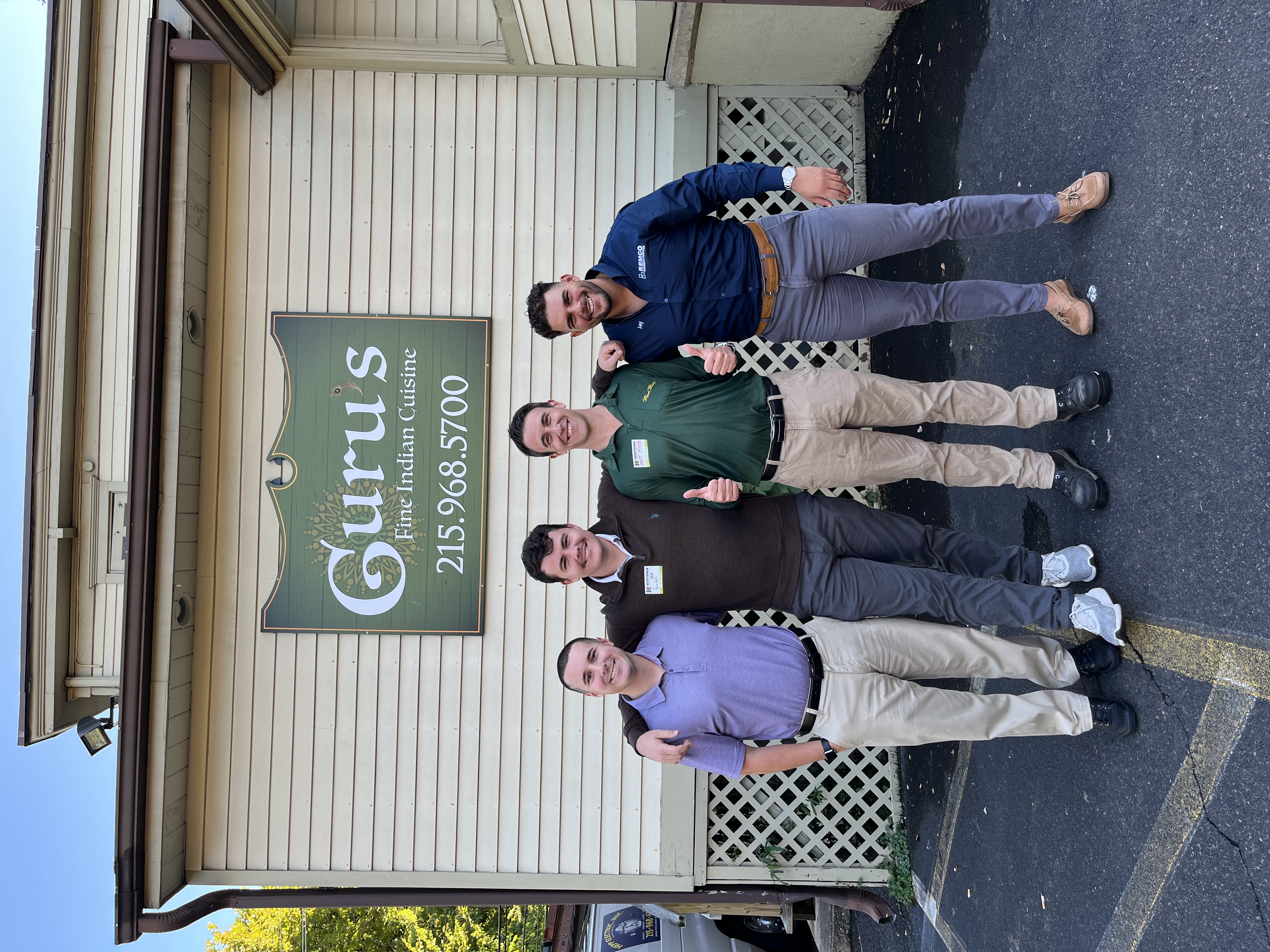 Remco team members at a community restaurant outing